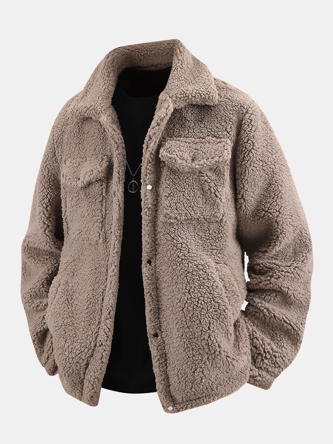Retro Flanellen Jack TeddyLine – Warm Herenjack met Zachte Teddyvoering