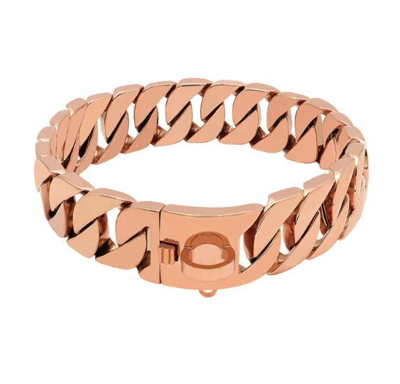 KrachtHals Metalen Hondenketting – Stevige Roestvrijstalen Halsband voor Grote Honden
