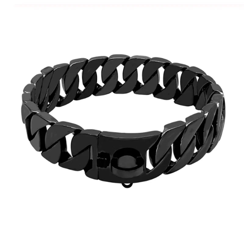 KrachtHals Metalen Hondenketting – Stevige Roestvrijstalen Halsband voor Grote Honden