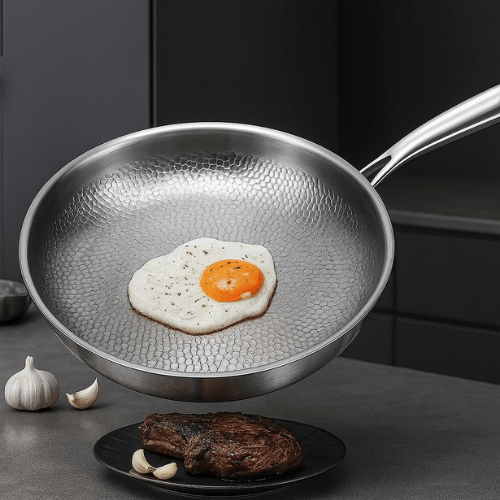 Titanpan – Gesmede Titanium Koekenpan Zonder Coating, Krasvast en Hittebestendig