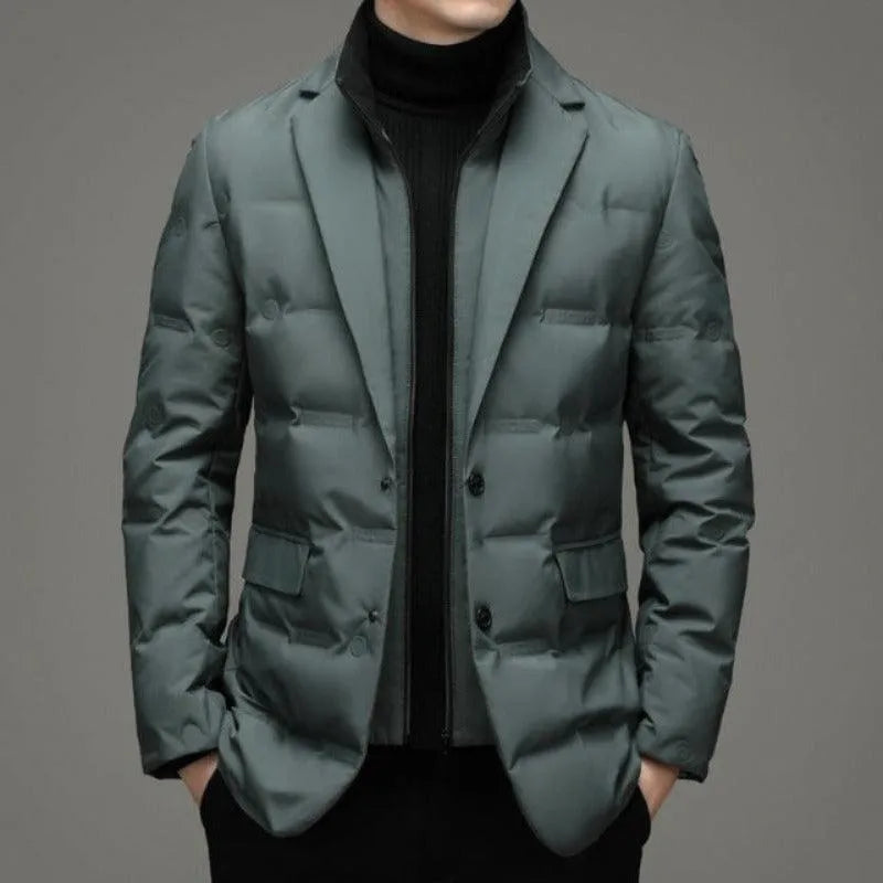 UrbanShell Heren Softshell Jas – Waterdichte Zakelijke Winterjas met Isolerende Voering