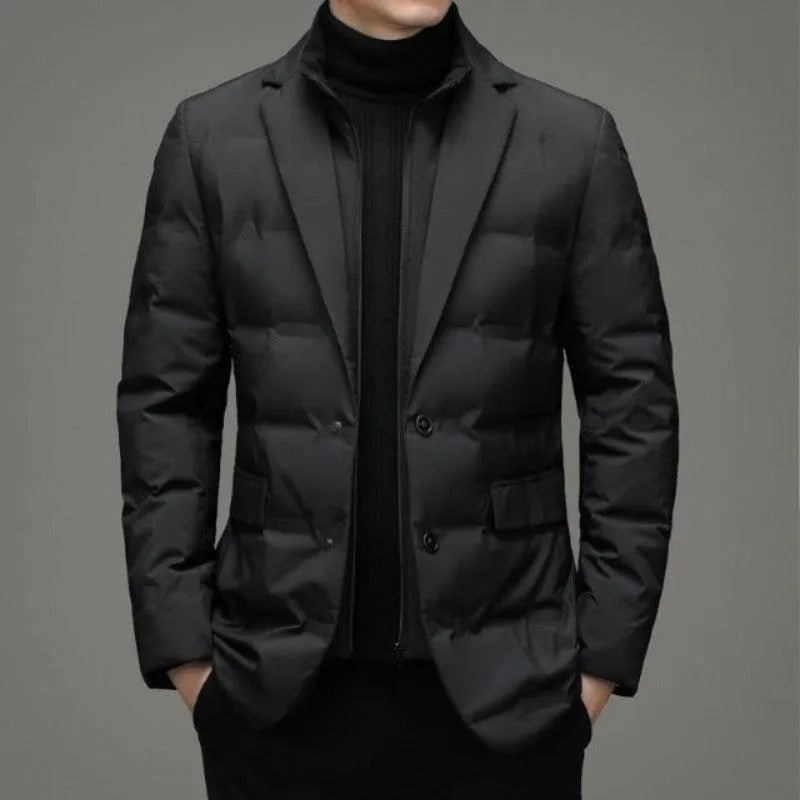 UrbanShell Heren Softshell Jas – Waterdichte Zakelijke Winterjas met Isolerende Voering