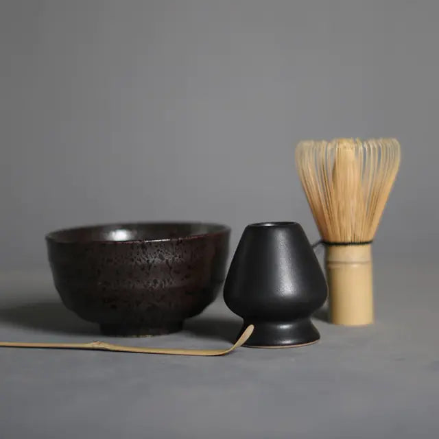 Zenmatcha Theeceremonie Set – Complete Matcha Cadeauset met Bamboe Garde en Kom