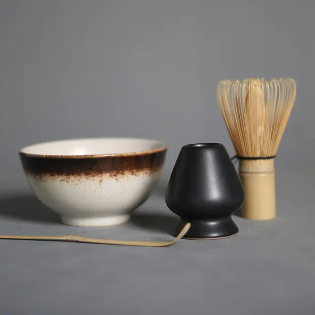 Zenmatcha Theeceremonie Set – Complete Matcha Cadeauset met Bamboe Garde en Kom