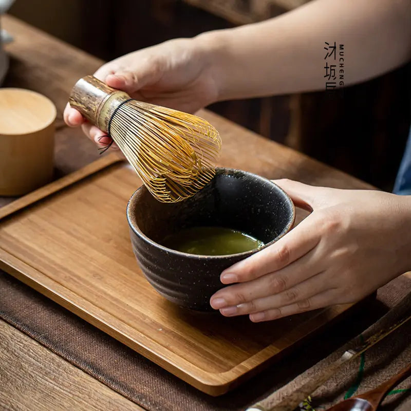 Zenmatcha Theeceremonie Set – Complete Matcha Cadeauset met Bamboe Garde en Kom