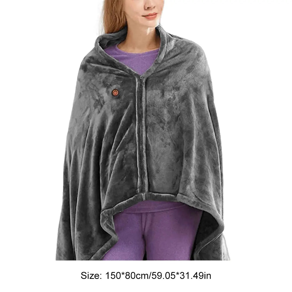 WarmHaven Verwarmde Fleece Deken – Drie Warmtestanden en USB-aansluiting voor Persoonlijk Comfort