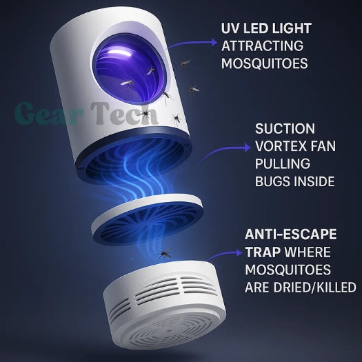 InsectoStop UV Vliegenvanger – Elektrische Muggenlamp voor Binnen en Buiten