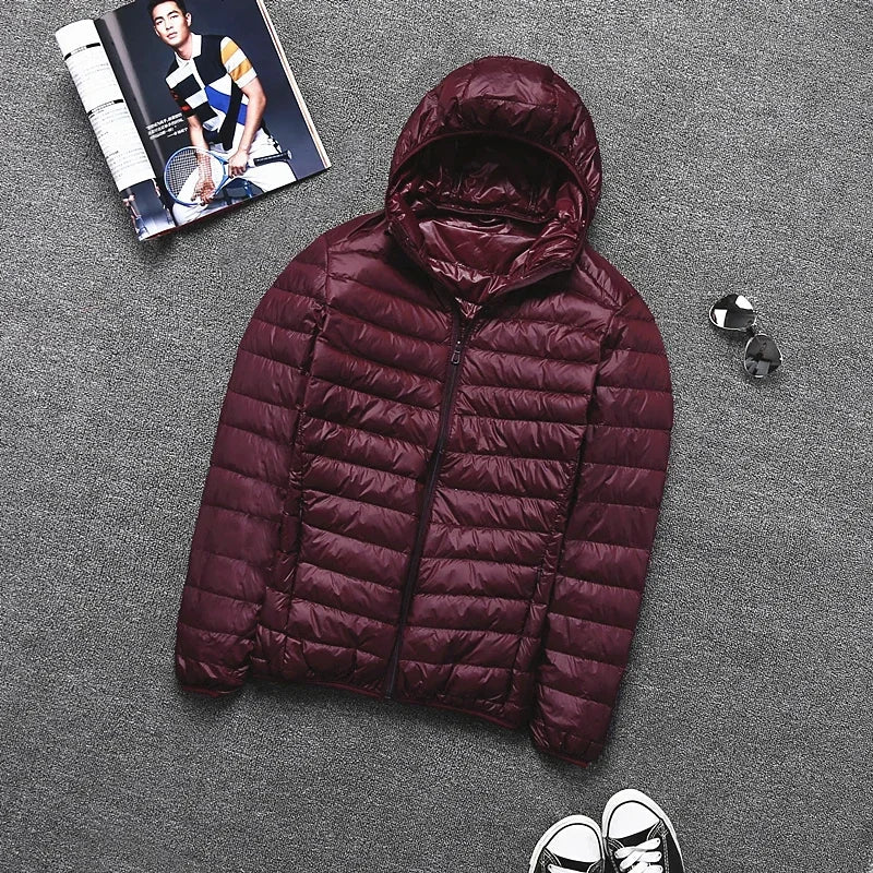 Ultraleichte Donsjacke - Kapuchon - Ritsluiting - Lichte Pufferjacke - Winterjassen voor mannen