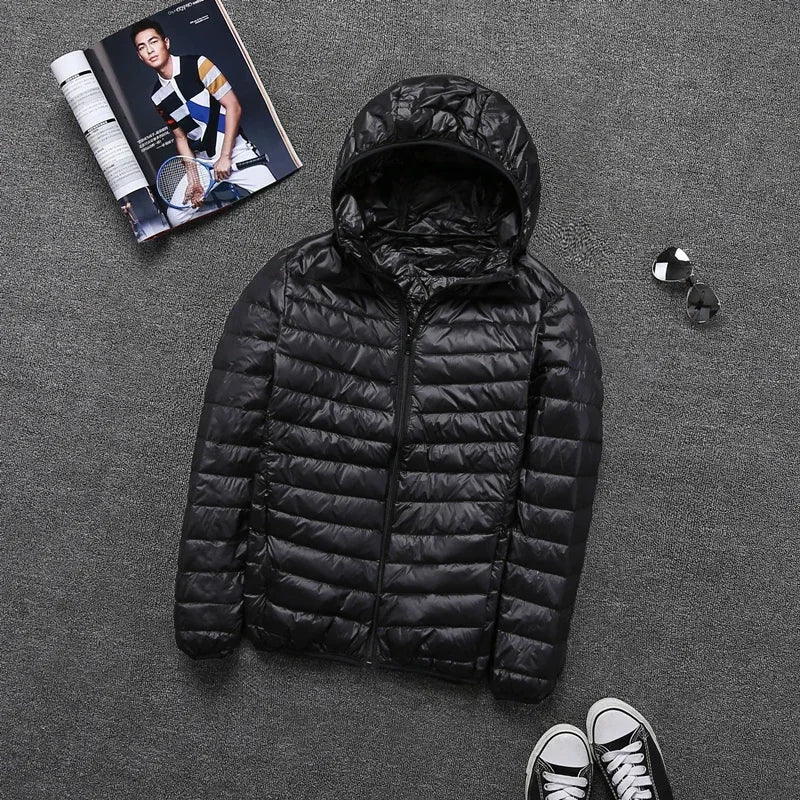 Ultraleichte Donsjacke - Kapuchon - Ritsluiting - Lichte Pufferjacke - Winterjassen voor mannen