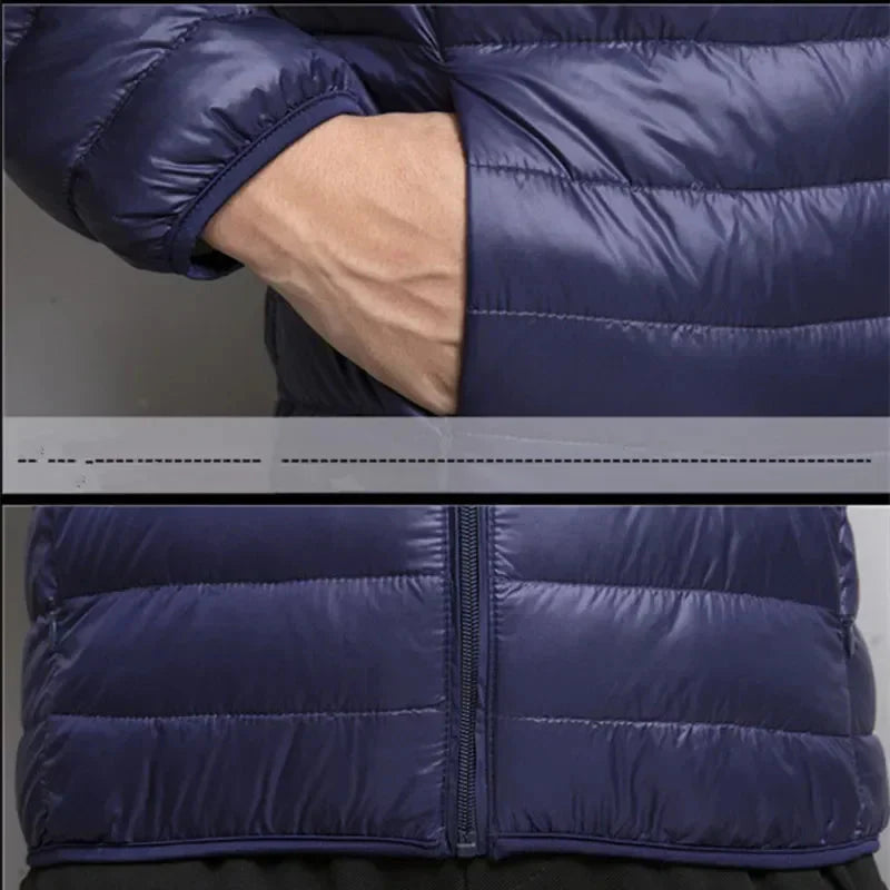 Ultraleichte Donsjacke - Kapuchon - Ritsluiting - Lichte Pufferjacke - Winterjassen voor mannen