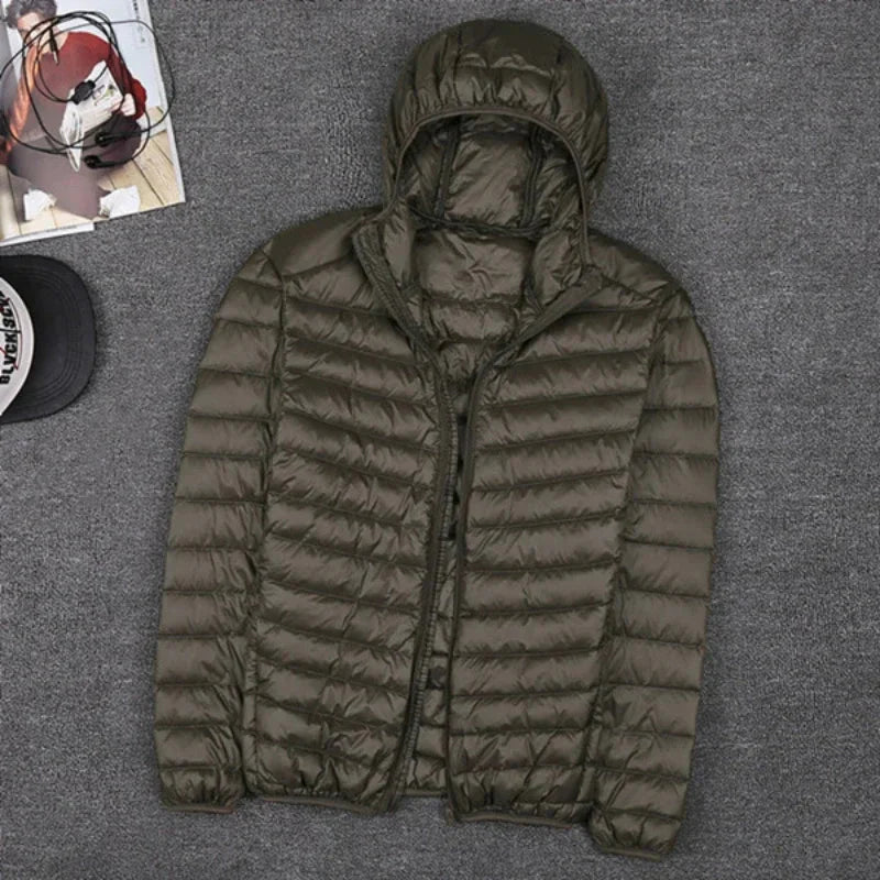 Ultraleichte Donsjacke - Kapuchon - Ritsluiting - Lichte Pufferjacke - Winterjassen voor mannen
