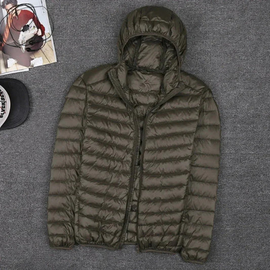 Ultraleichte Donsjacke - Kapuchon - Ritsluiting - Lichte Pufferjacke - Winterjassen voor mannen
