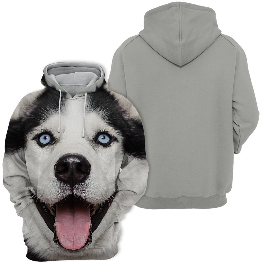 Unisex Honden Hoodie | Alaskan Husky Excited