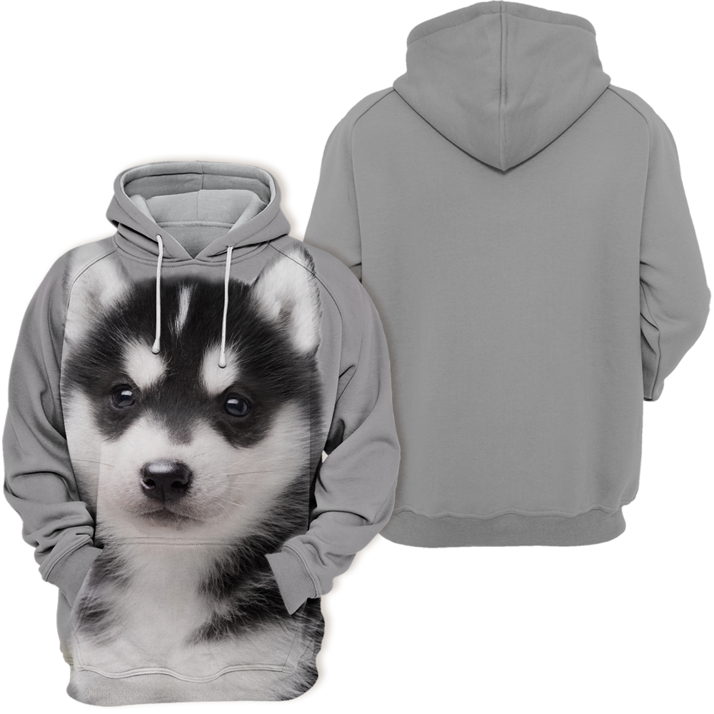 Unisex Honden Hoodie | Alaskan Husky Puppy Cute