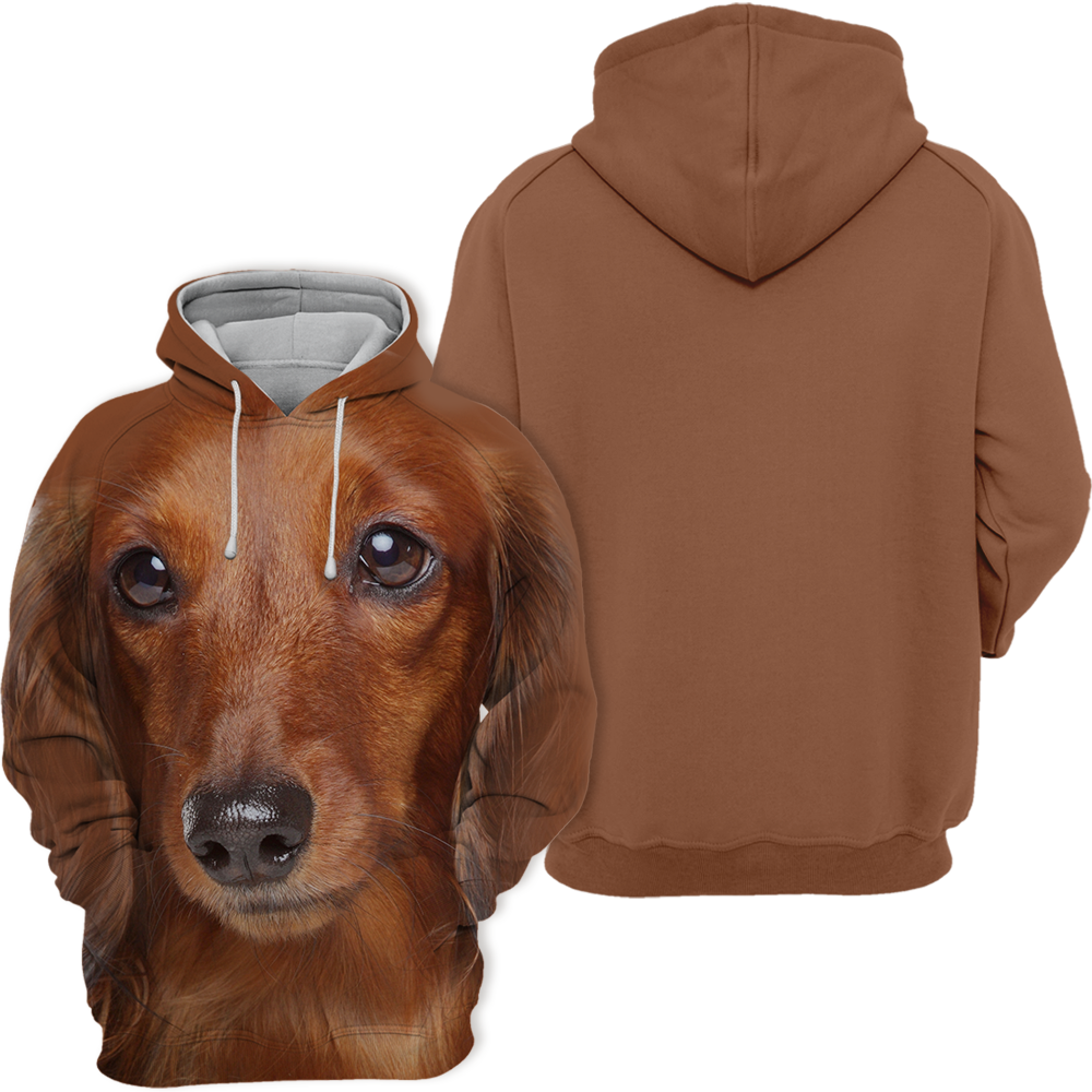 Unisex Honden Hoodie | Dachshund Sausage Dog Brown