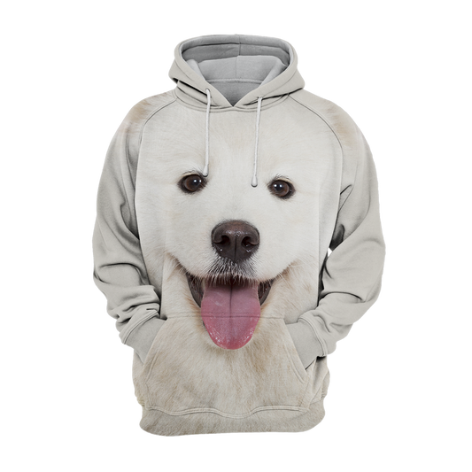 Unisex Honden Hoodie | Samojeed Happy