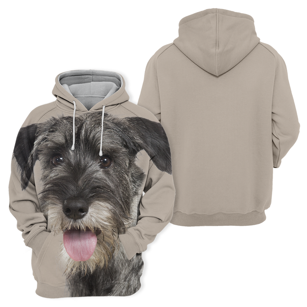 Unisex Honden Hoodie | Standard Schnauzer Happy