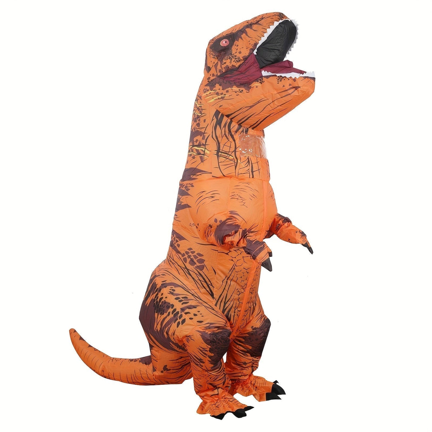DinoKing Opblaasbaar T-Rex Kostuum – Gigantisch Unisex Pak met Ventilator