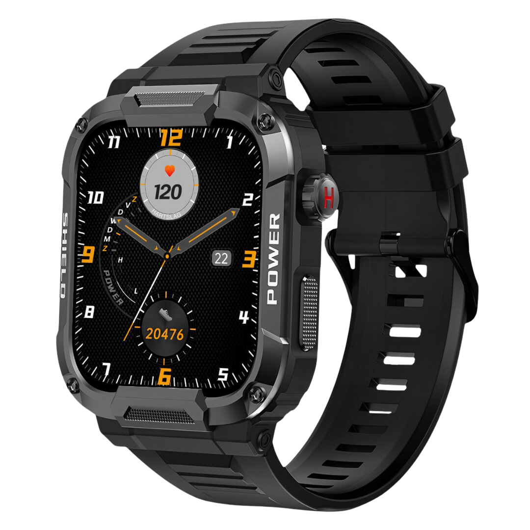 IronPulse X1 Robuuste Smartwatch – Schokbestendig, Waterdicht & Gezondheidsmonitor
