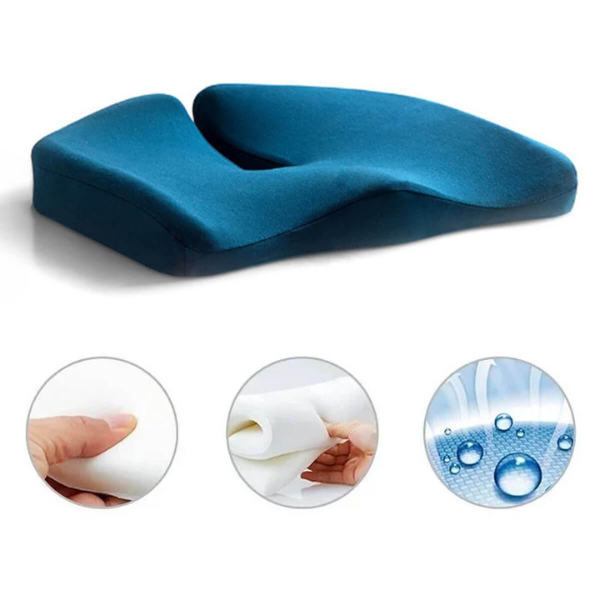 ErgoRelief Zitkussen – Ergonomisch Traagschuim Kussen voor Rug en Staartbeen
