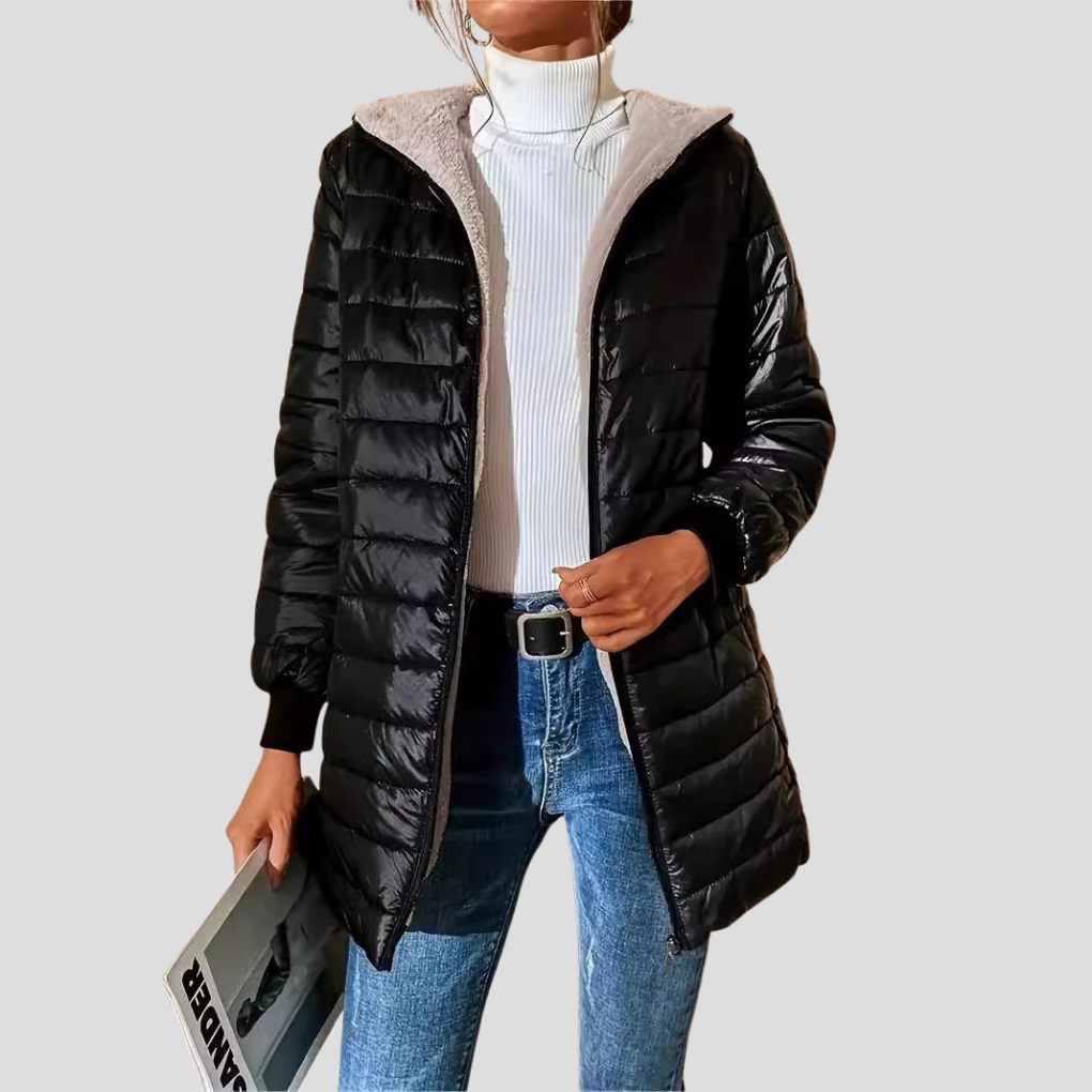 WinterEase Damesjas – Warme Casual Winterjas met Geïsoleerde Voering