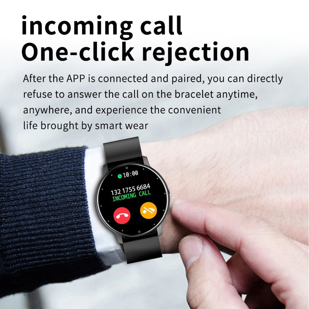 PulseTrack Slim Smartwatch – Waterdicht, Gezondheidsmonitoring & Full-Touchscreen