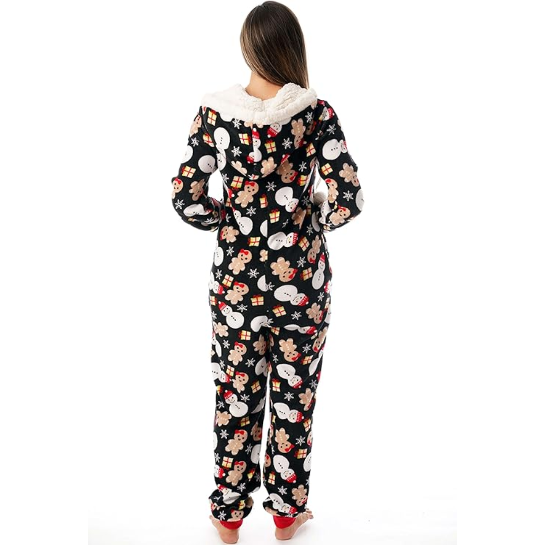 Onesie Natalizio WinterKnuffel – Pigiama Morbido da Donna con Design Festivo