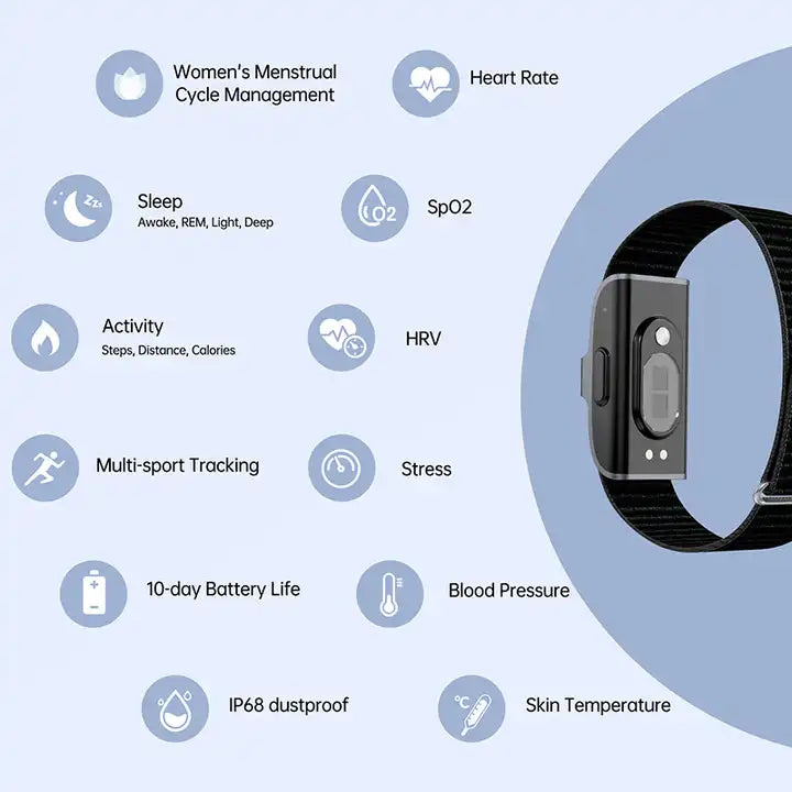 LifeTrack Activiteitsband – Discrete Fitness Tracker met Hartslag en Stappenteller
