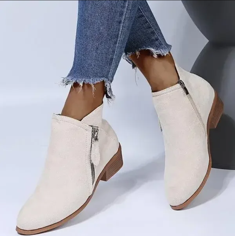 Leren Comfort Enkellaars Dames – Warme Orthopedische Laarzen voor Winter