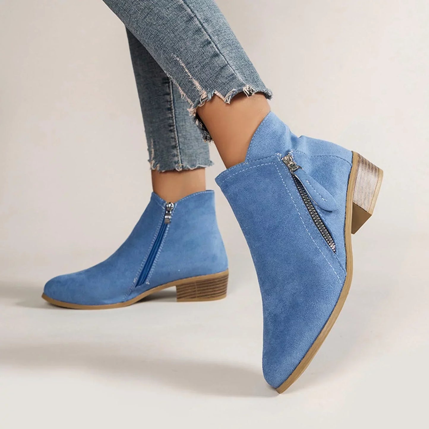 Leren Comfort Enkellaars Dames – Warme Orthopedische Laarzen voor Winter