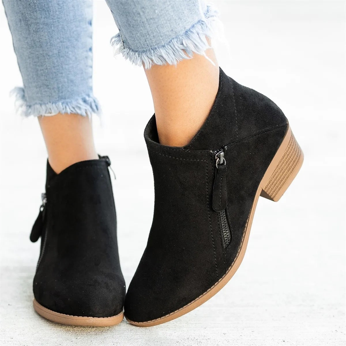 Leren Comfort Enkellaars Dames – Warme Orthopedische Laarzen voor Winter