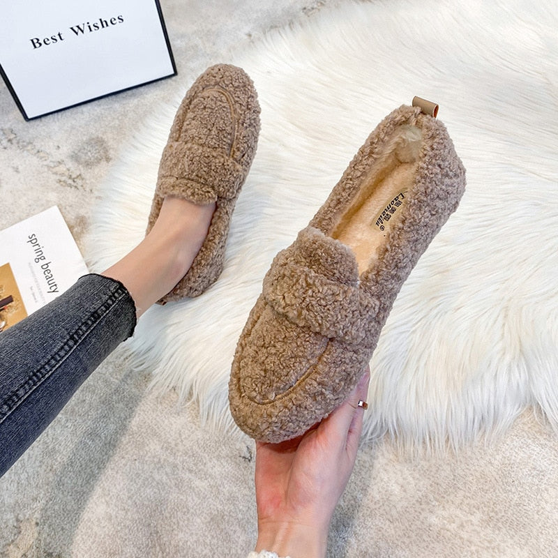 Luxe Pluche Damespantoffels – Warme Antislip Sloffen voor Thuiscomfort