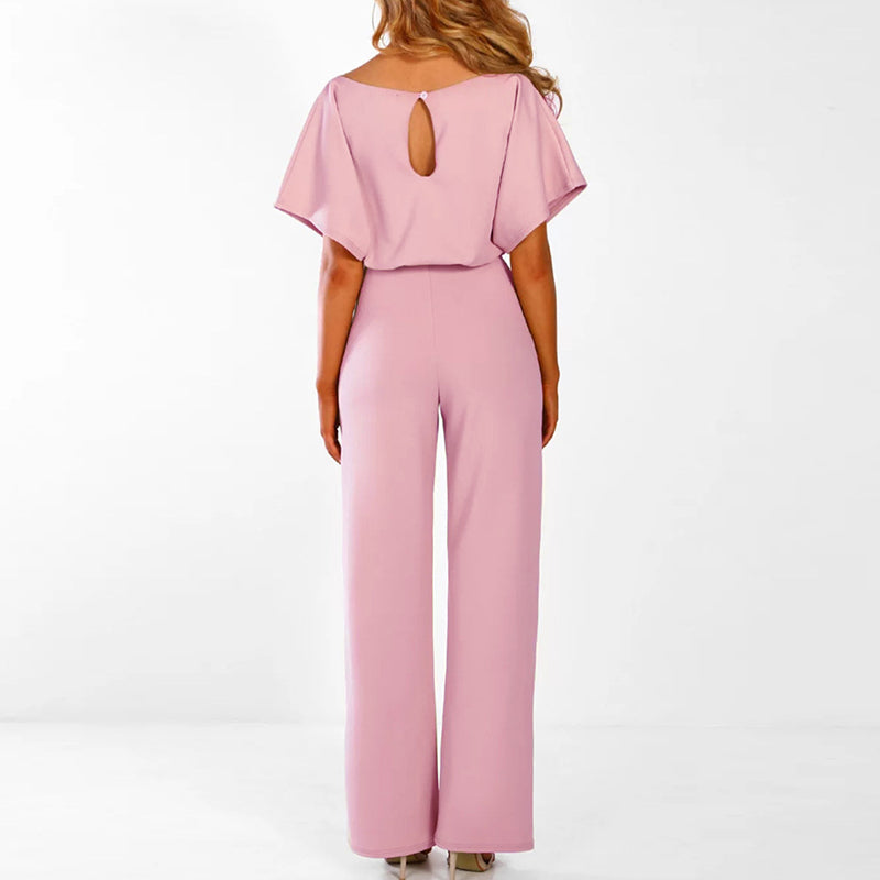Elegante Dames Jumpsuit Serava – Chique Donkerblauwe Jumpsuit met Comfortabele Pasvorm