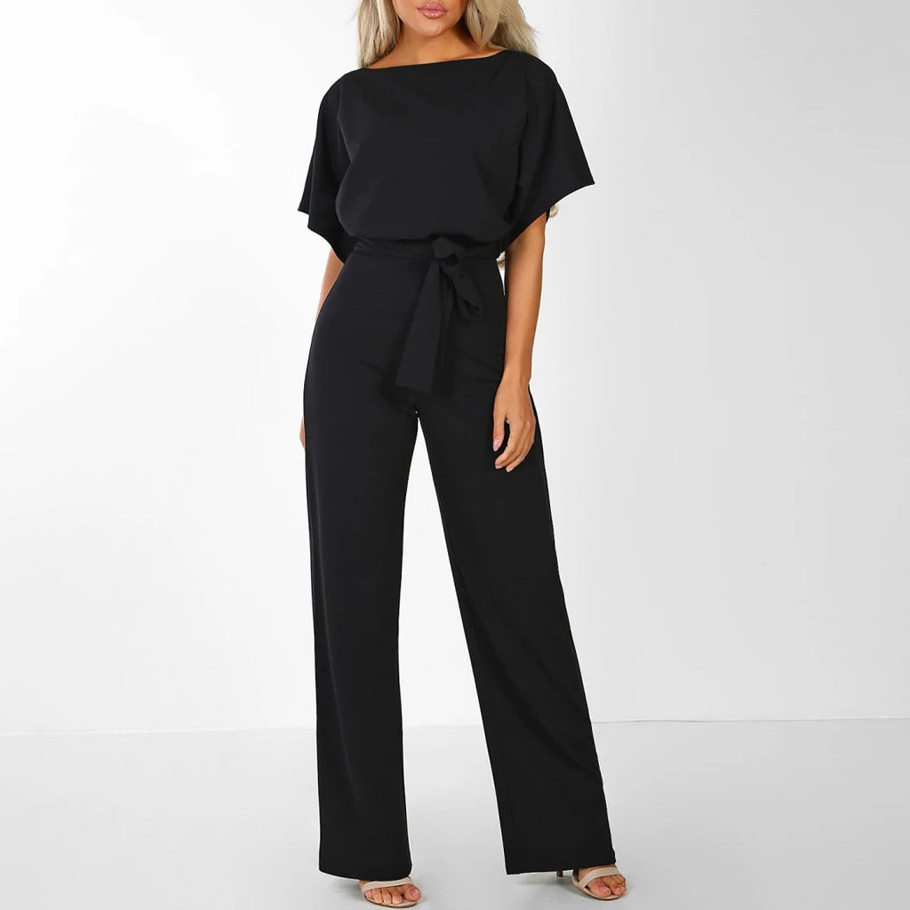 Elegante Dames Jumpsuit Serava – Chique Donkerblauwe Jumpsuit met Comfortabele Pasvorm