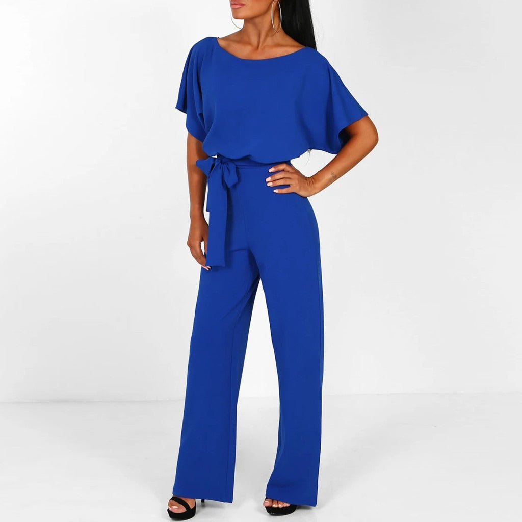 Elegante Dames Jumpsuit Serava – Chique Donkerblauwe Jumpsuit met Comfortabele Pasvorm