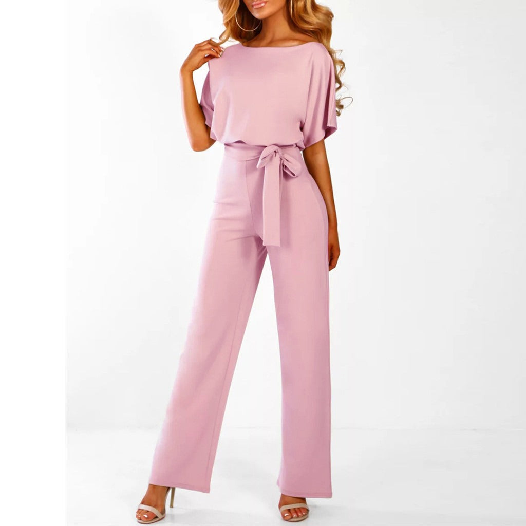 Elegante Dames Jumpsuit Serava – Chique Donkerblauwe Jumpsuit met Comfortabele Pasvorm