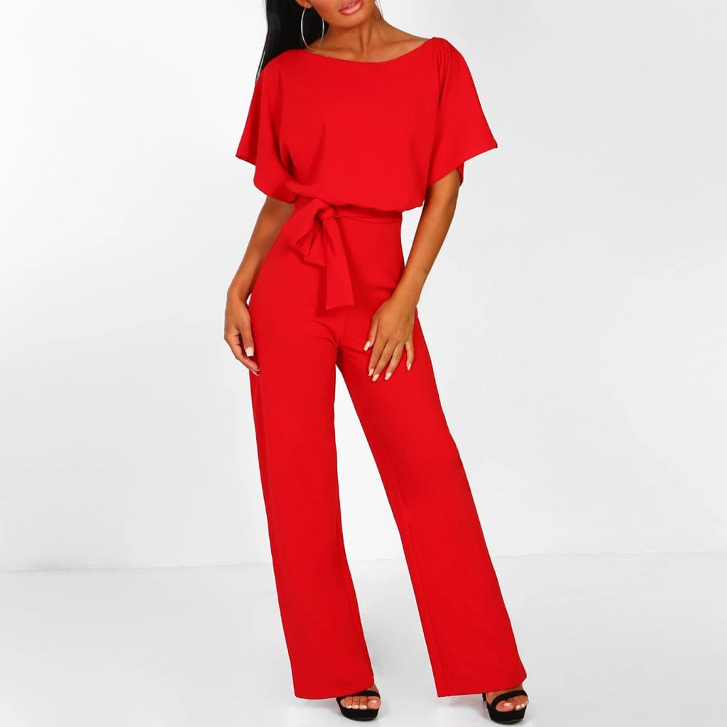 Elegante Dames Jumpsuit Serava – Chique Donkerblauwe Jumpsuit met Comfortabele Pasvorm