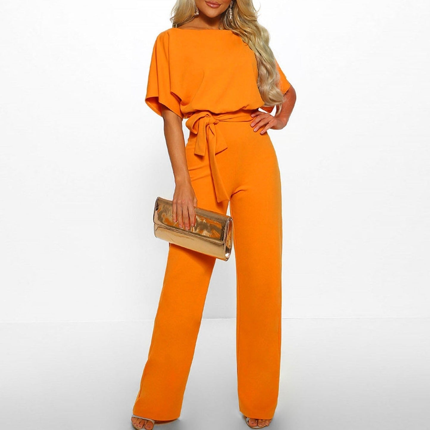 Elegante Dames Jumpsuit Serava – Chique Donkerblauwe Jumpsuit met Comfortabele Pasvorm