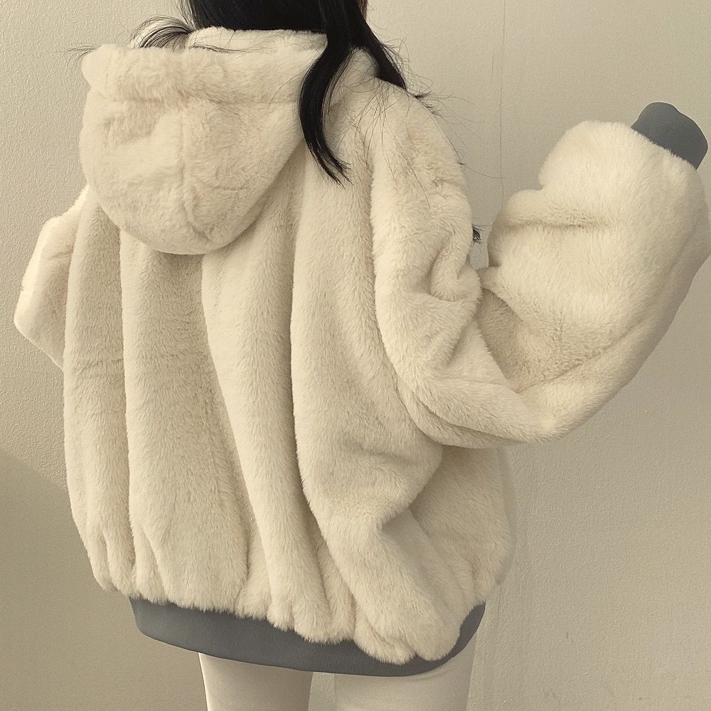 Omkeerbare Fleece Damesjas – Warme Lichte Winterjas met Capuchon