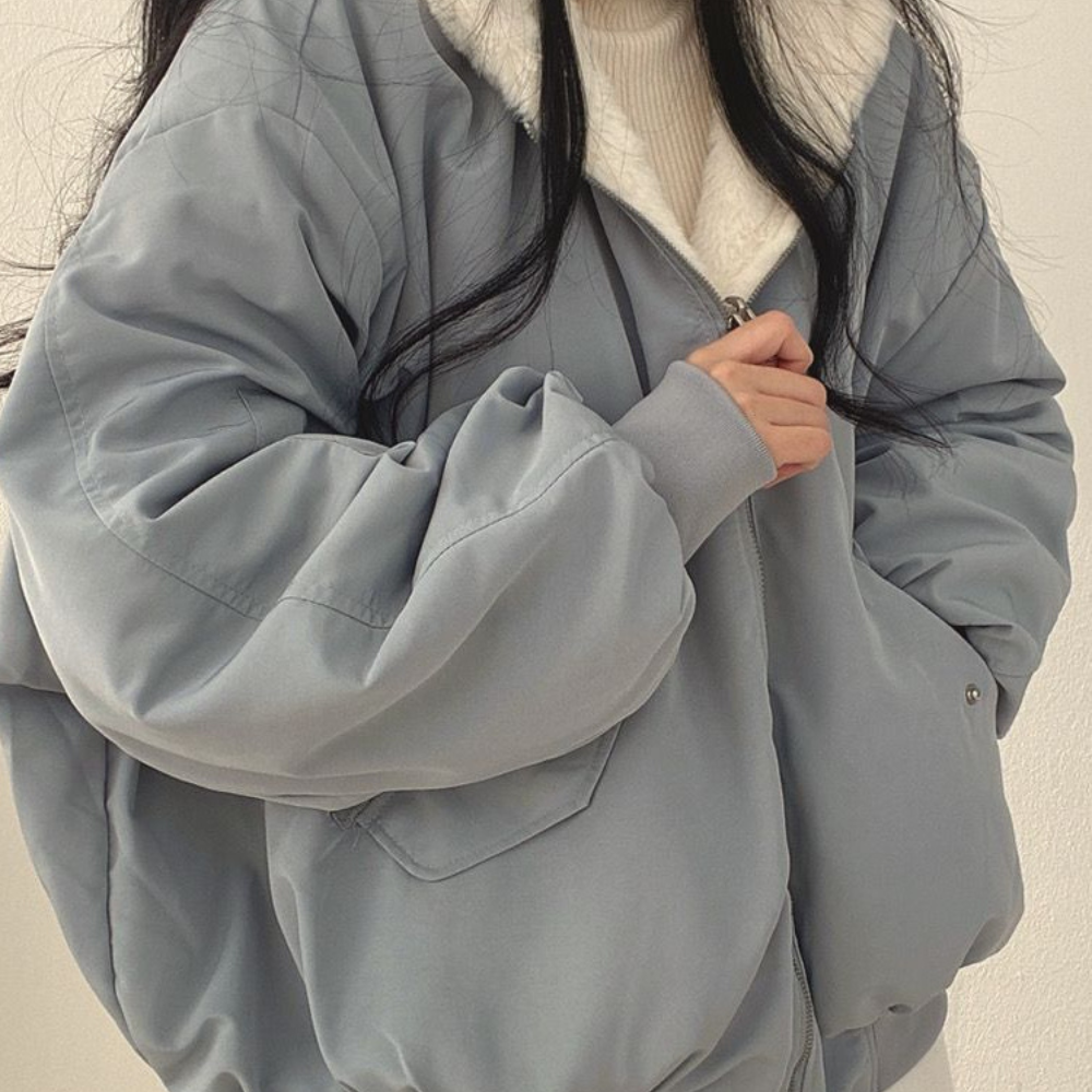 Omkeerbare Fleece Damesjas – Warme Lichte Winterjas met Capuchon