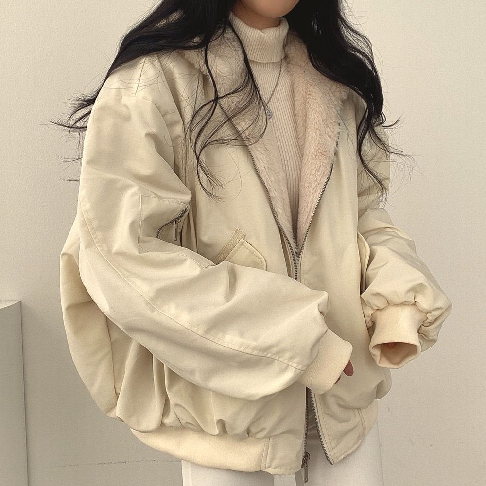 Omkeerbare Fleece Damesjas – Warme Lichte Winterjas met Capuchon