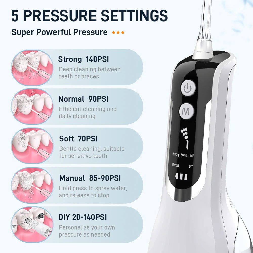 Waterflosser Draadloos | Jet Tandenreiniger voor Gezond Tandvlees & Orthodontische Zorg
