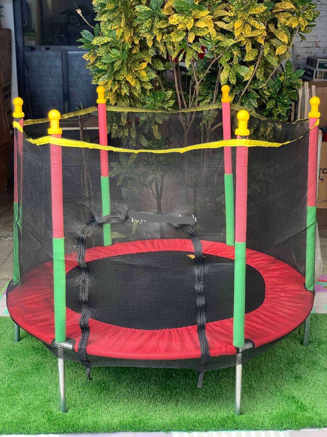 SpringVrolk Kindertrampoline – Met Veiligheidsnet & Beschermrand (Tot 100 kg)