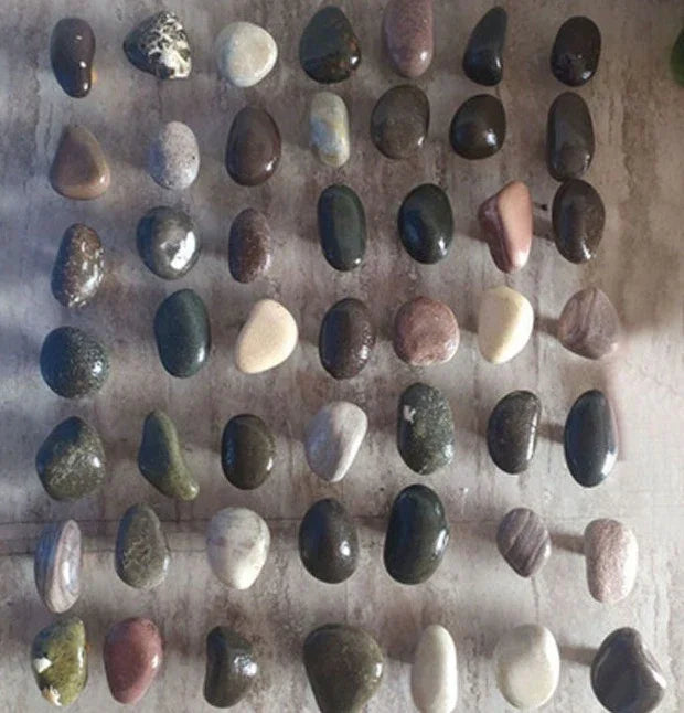 Natuurstenen wandhaken set - 4 stuks met kunstig ontwerp