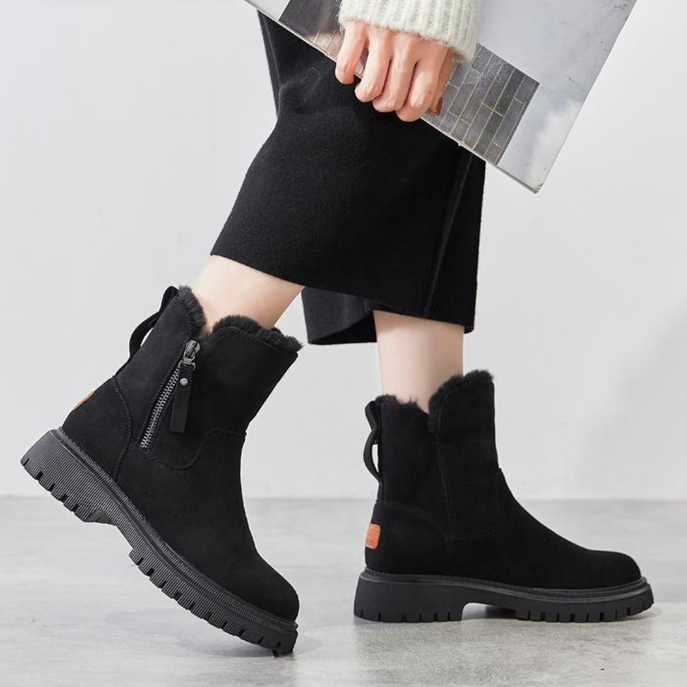 Warme Dameslaarzen Lurena – Waterdichte Winterboots met Bontvoering