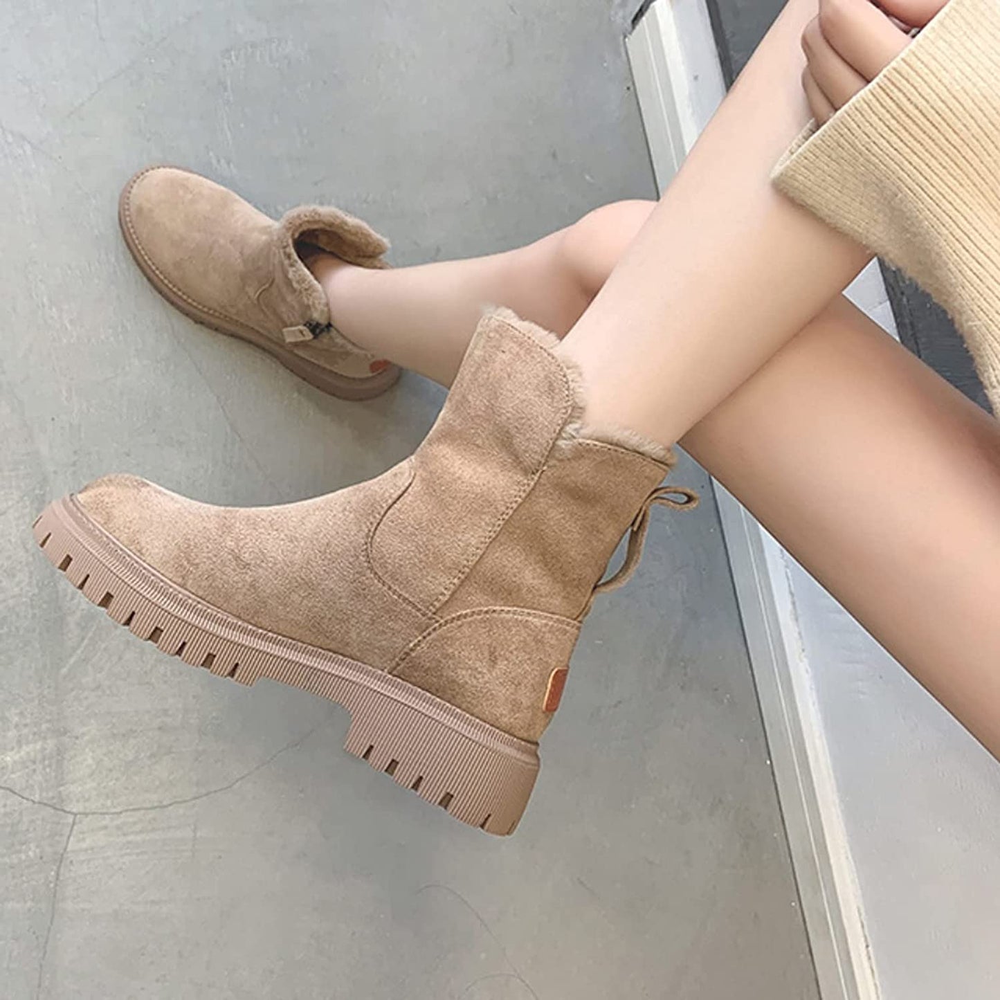 Warme Dameslaarzen Lurena – Waterdichte Winterboots met Bontvoering