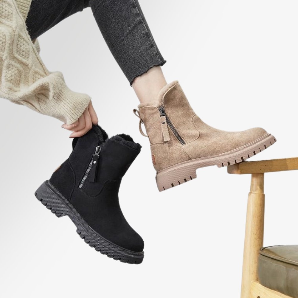 Warme Dameslaarzen Lurena – Waterdichte Winterboots met Bontvoering
