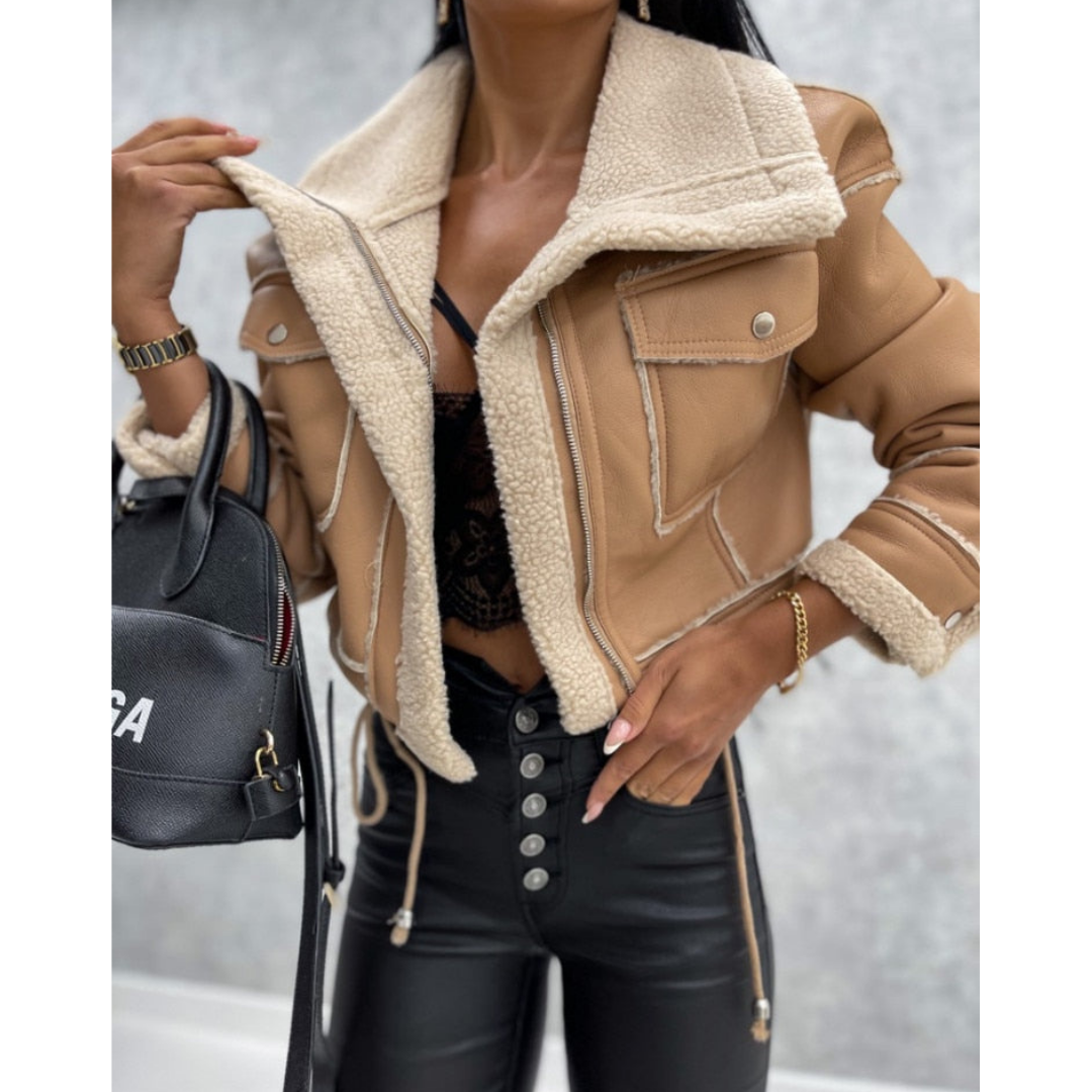 WinterGlow Dames Korte Jas – Trendy Warme Winterjas met Moderne Snit