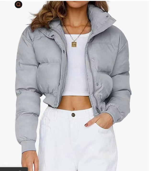 FrostEase Dames Pufferjas – Korte Winterjas met Capuchon