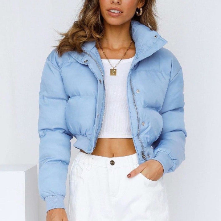 FrostEase Dames Pufferjas – Korte Winterjas met Capuchon
